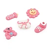 Set 5 bucăți - Decorațiune comestibilă - Baby Shower Fetiță (Roz) - Happy Sprinkles