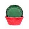 Set 50 buc Forme de copt briose - RED/GREEN - Ø 5 cm - House of Marie