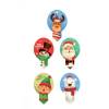 Set 6 Decor comestibil din wafa - FIGURINE DE CRACIUN - 6,5 x 4 cm - Dekora