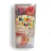 Set Decor din Pasta de Zahar „Happy Birthday” + 2 Bezele roz cu mov + margele - YKPACA
