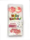 Set Decor din Pasta de Zahar „Happy Birthday” ROZ + 2 Bezele + margele - YKPACA