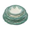 Set Veselă Porțelan Verde Floral &ndash; Colecția Anyta Home (2 Persoane, 8 Piese)