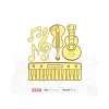 Mulaj din silicon Note muzicale (M3239) - 13 x 13 cm - Anyta Cooking