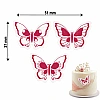 Set 288 decor ciocolata Alba - FLUTURI alb cu rosu - Dr Gusto