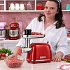 Mașină de Tocat Carne și Umplut C&acirc;rnați &ndash; Rosu - 2000W MAX, Angrenaje Metalice, 3 Site - Anyta Cooking