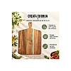 Tocător din Lemn de Salc&acirc;m cu M&acirc;ner - Platou de Servire Rustic - 44 x 33 cm