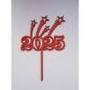 Topper tort "An Nou 2025" - Rosu