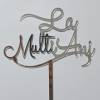 Topper Tort "La multi Ani" ,Arginitu ,L lung, Oglinda Acrilica - Anyta Cooking