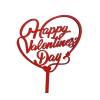 Topper Tort MDF - Happy Valentines Day - Rosu - Anyta Cooking