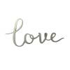 Topper Tort MDF - LOVE Argintiu / Silver - 15 cm