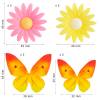 Vafa comestibile tort - 2Fluturi și 2margarete- 170x15x72 mm- Dekora (L) - Anyta Cooking