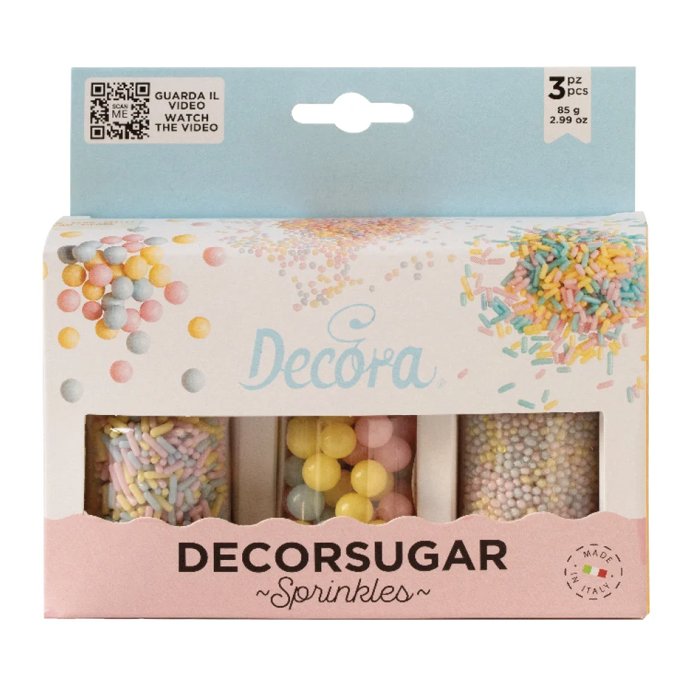 Set Perlute / Decoruri din zahar - Culori Pastel - 85g - Decora