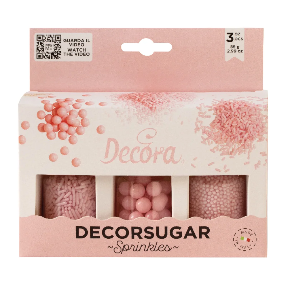 Set Perlute / Decoruri din zahar - Roz Perlat - 85g - Decora