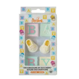 Set decoratiuni din zahar - Baby Shower - Decora