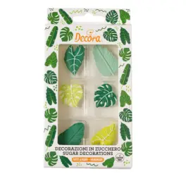 Set decoratiuni din zahar - Frunze tropicale - Decora