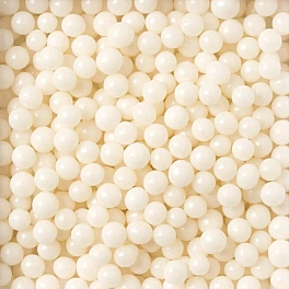 Perle / Perlute din zahar 7mm - ALB SIDEF / White - 1Kg - Decora Bakery