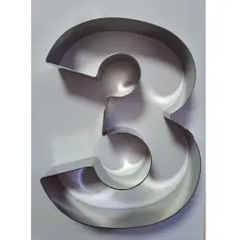 Formă de tort - Cifra 3 - 20 x 16 x 4 CM - Dekora