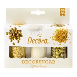 Set Perlute / Decoruri - Auriu si Alb - 85g - Decora