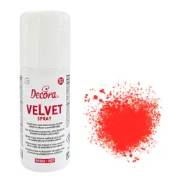 Spray alimentar cu efect de catifea/velvet - 100ml - ROSU - Decora