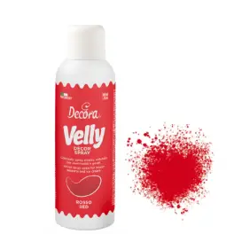 Spray alimentar cu efect de catifea/velvet - 100ml - ROSU - Decora