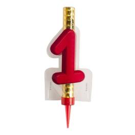 Artificii pentru tort, Numărul 1 - 12CM- Dekora - Anyta Cooking