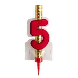 Artificii pentru tort, Numărul 5 - 12CM- Dekora