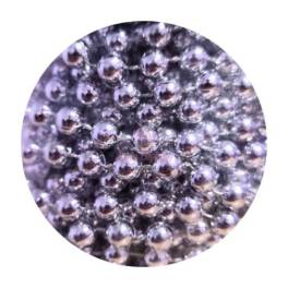 Banda pentru decor torturi  - Perle - Argintiu - 10 m lungime