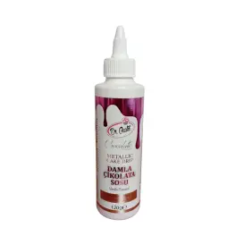 Glazura de ciocolata - Cake Drip - ROZ METALIZAT - 120g - Dr Gusto