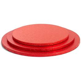 Cake Drum rotund pentru tort - 36 X H 1,2 cm- ROSU -Decora