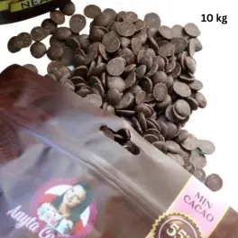 Ciocolată Fină Veritabilă Neagră , bănuți , cacao 55% - 10kg - Anyta Cooking