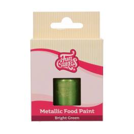 Colorant alimentar efect metalic- BRIGHT GREEN- 30 ml -Funcakes