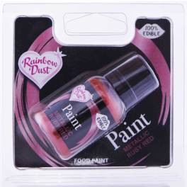Colorant Alimentar Paint Metalizat RUBY RED – Rainbow Dust