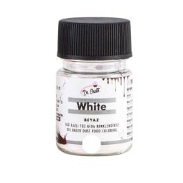 Colorant pudra,hidrosolubil (se dizolva in apa) -ALB / WHITE - 10 gr - Dr Gusto - Anyta Cooking
