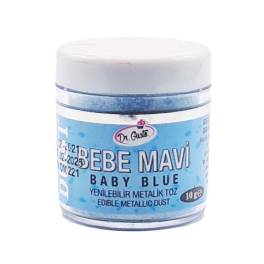 Colorant Pudra Metalizat -Albastru Deschis / Baby Blue - 10 gr - Dr gusto - Anyta Cooking