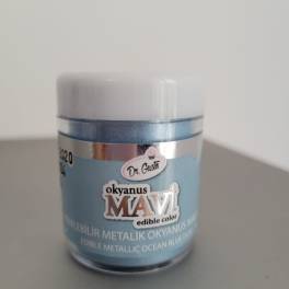 Colorant Pudra Metalizat -Albastru Ocean / Ocean Blue - 10 gr - Dr gusto