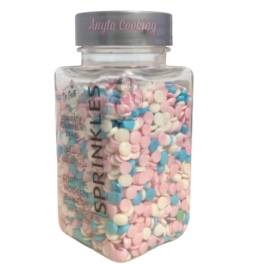 Confeti Zahar - NR7 - Roz,Albastru,Alb -100gr-Dr Gusto
