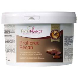 Crema de ciocolata cu lapte cu crocant si nuci pecan - Pralicrac Pecan - 2kg - PatisFrance - Anyta Cooking