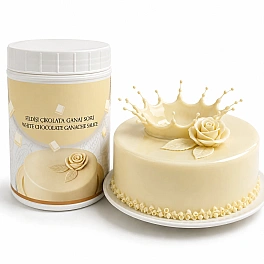  Crema Ganache Premium - CIOCOLATA ALBA - (gata de utilizare) -1kg-  Anyta Cooking
