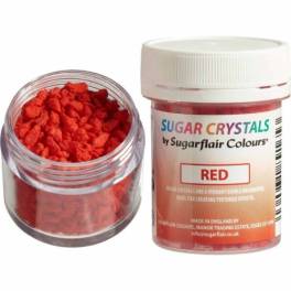 Cristale sclipicioase de Zahar - Rosu / RED -40 gr - Sugarflair