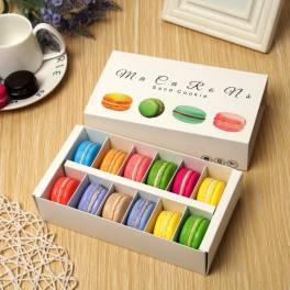 Cutie pentru 12 Macarons-Ivory-20x11x5 cm-Anyta Cooking