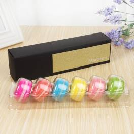 Cutie pentru  6 Macarons + PVC -Auriu-23x6x4.5 cm-Anyta Cooking