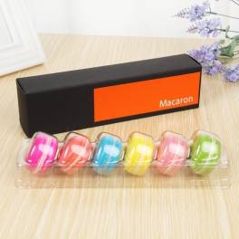Cutie pentru  6 Macarons + PVC -Portocaliu-23x6x4.5 cm-Anyta Cooking