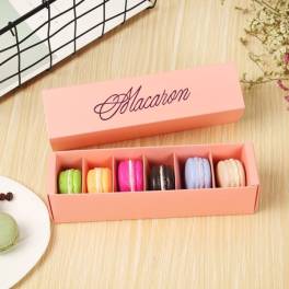 Cutie pentru 6 Macarons-Roz- 20.5x5.2x5 cm-Anyta Cooking