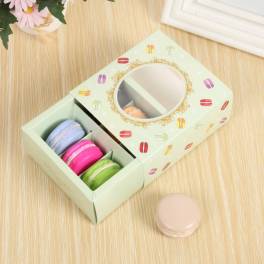 Cutie pentru 6 Macaronsi -12x11x5 cm -Verde-Anyta Cooking