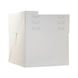 Cutie Tort Alba cu Inaltime Reglabila - 30 X 30 X inaltime de 20 la 30 cm - Anyta Cooking	