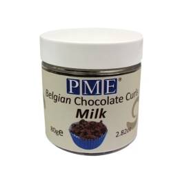 Decor bucle de ciocolata begiana cu lapte - 85 GR- PME