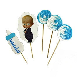  Decor comestibil - "Baby Boss Albastru 2D" - Anyta Cooking 