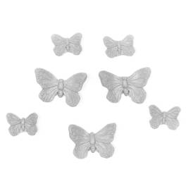  Decor comestibil - "Fluturi premium alb" 7 buc - Anyta Cooking 