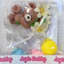 Decor comestibil - "Ursuleț cu baloane" - Anyta Cooking