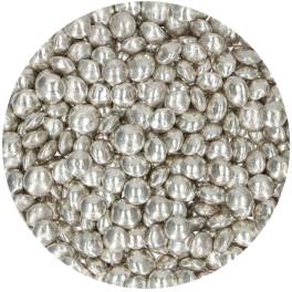 Decor din ciocolata culoare SILVER METALIZAT- 80 gr - Funcakes - Anyta Cooking